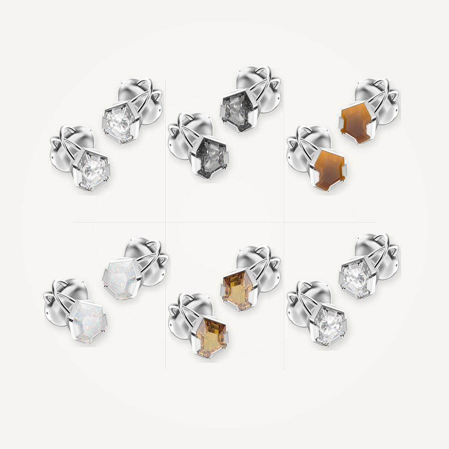 OF HUNGER Electronic Gems earphones shown in six gemstone variants for a model comparison guide