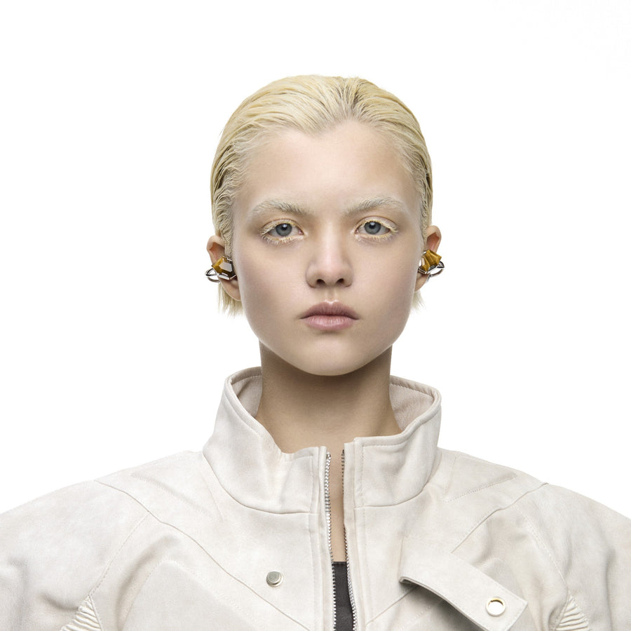 OF HUNGER Tiger Eye earphones styled as an expressive object of desire
