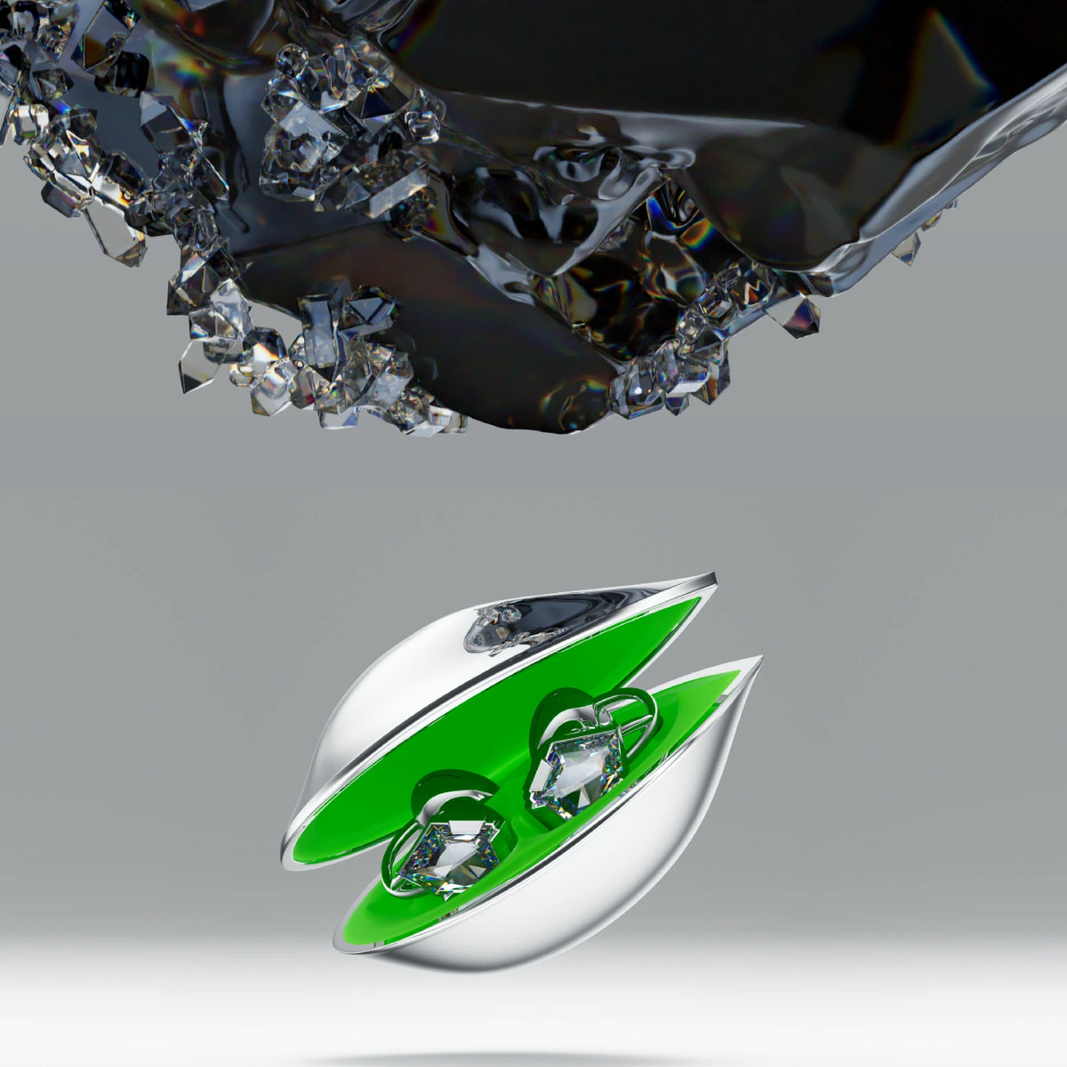 Gray Zircon with its charging case