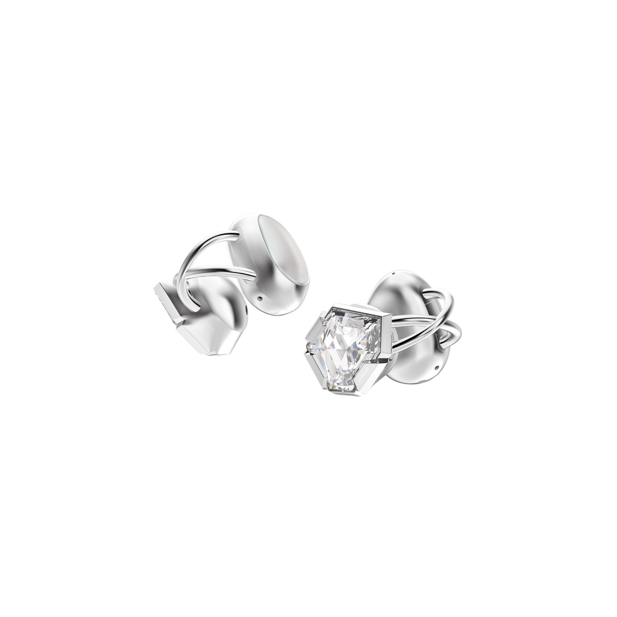 Reverse view of Silver-White Zircon Electronic Gems