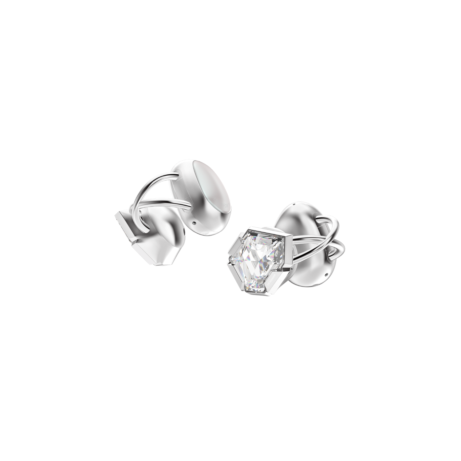 Silver-White Zircon reverse view